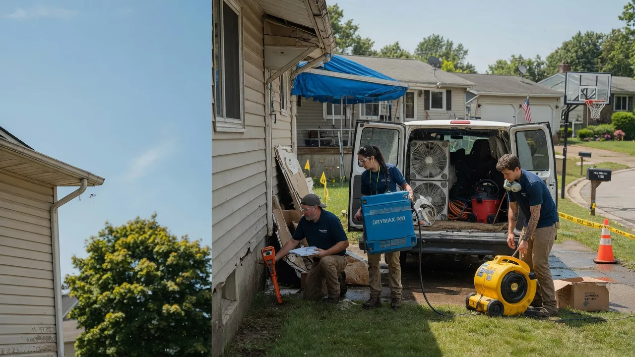Ceiling Leak Cleanup in Leopolis, WI near me